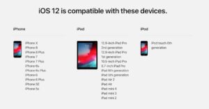iOS 12 Compatible devices