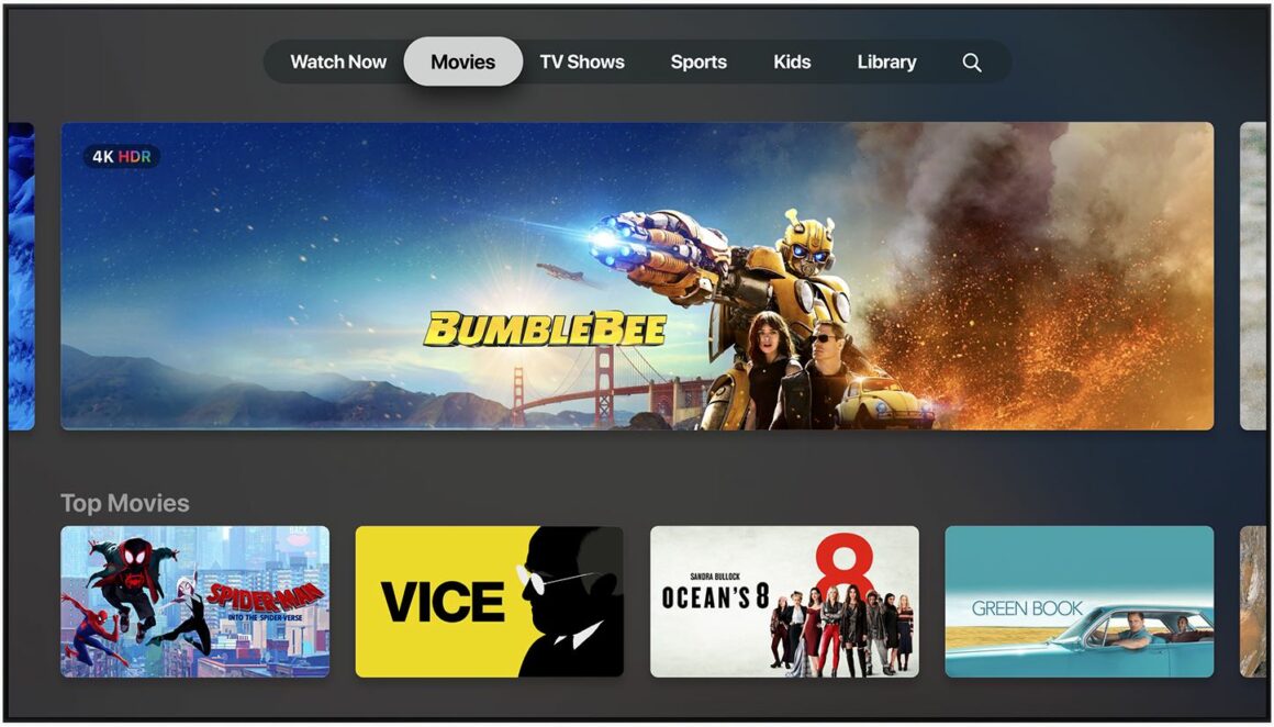 Apple TV app Movies