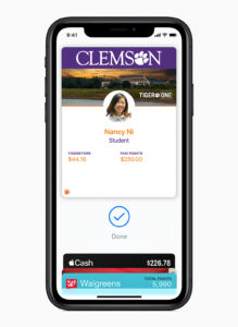Apple brings student IDs to iPhone and Apple Watch clemson student ID screen 081319 carousel