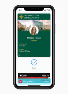 Apple brings student IDs to iPhone and Apple Watch university of san francisco student ID screen 081319 carousel