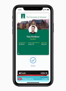Apple brings student IDs to iPhone and Apple Watch university of vermont student ID screen 081319 carousel