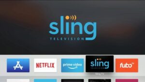 sling tv on apple tv home page with logo 620x350
