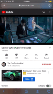 Dr Who Screen Recording.
