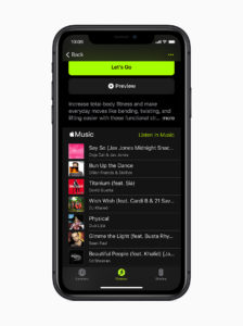 apple fitness plus apple music screen iphone11 09152020