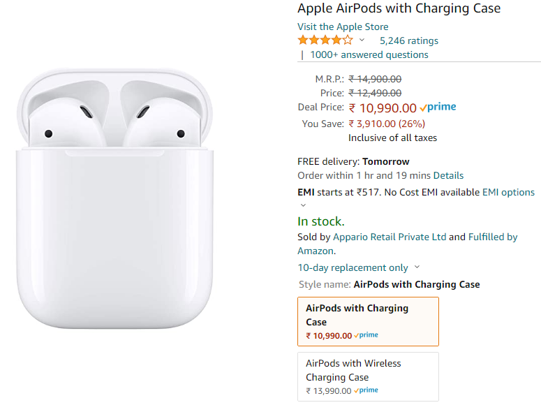 AirPods at just â‚¹10,990