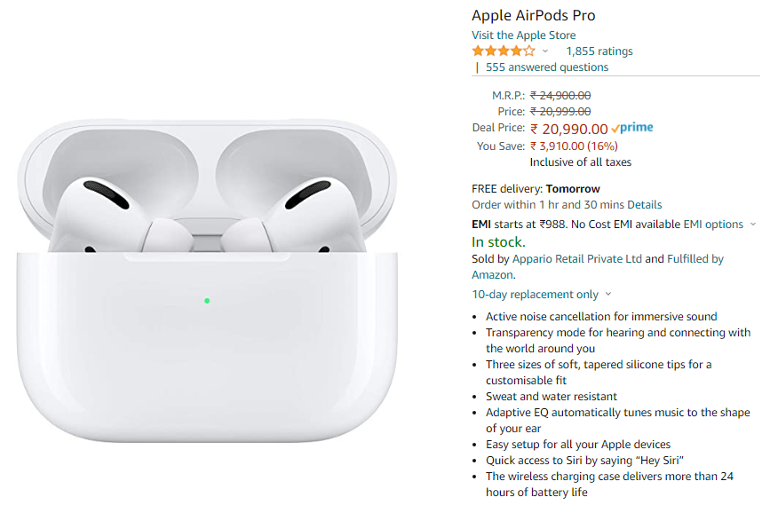 AirPods Pro at just â‚¹20,990