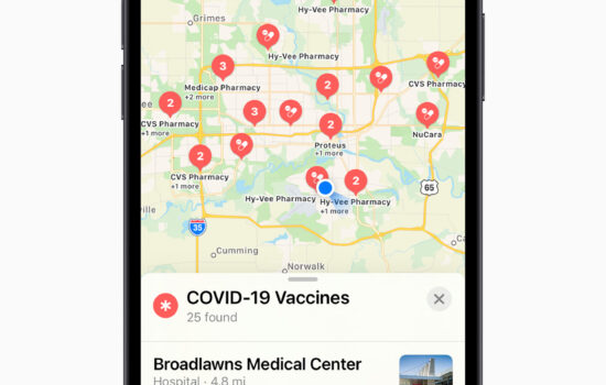 341e8b38 apple maps vaccinefinder vaccine search results 03162021 inline