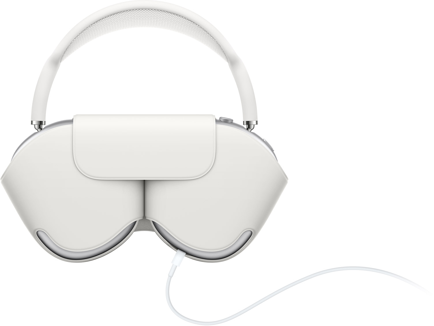 Airpods Max plugged in via lightning