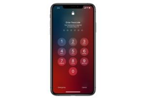 iPhone passcode required