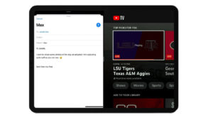 YouTube TV Split Screen On iPad