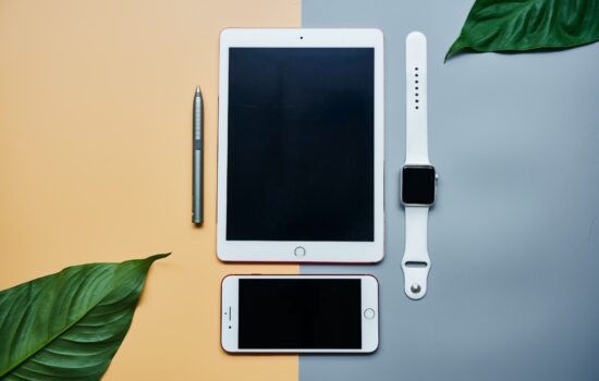 Scene of an iPad, iPhone and Apple Watch