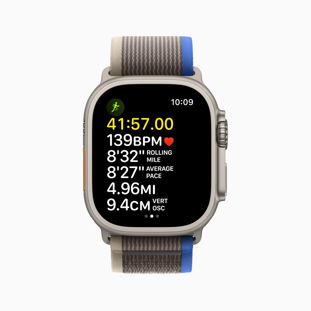 Apple Watch Ultra Blue and Gray Trail Loop.