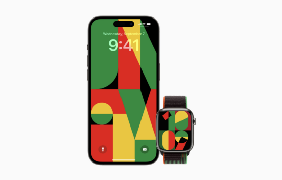 Apple iPhone and Apple Watch with Black History Month wallpapers.