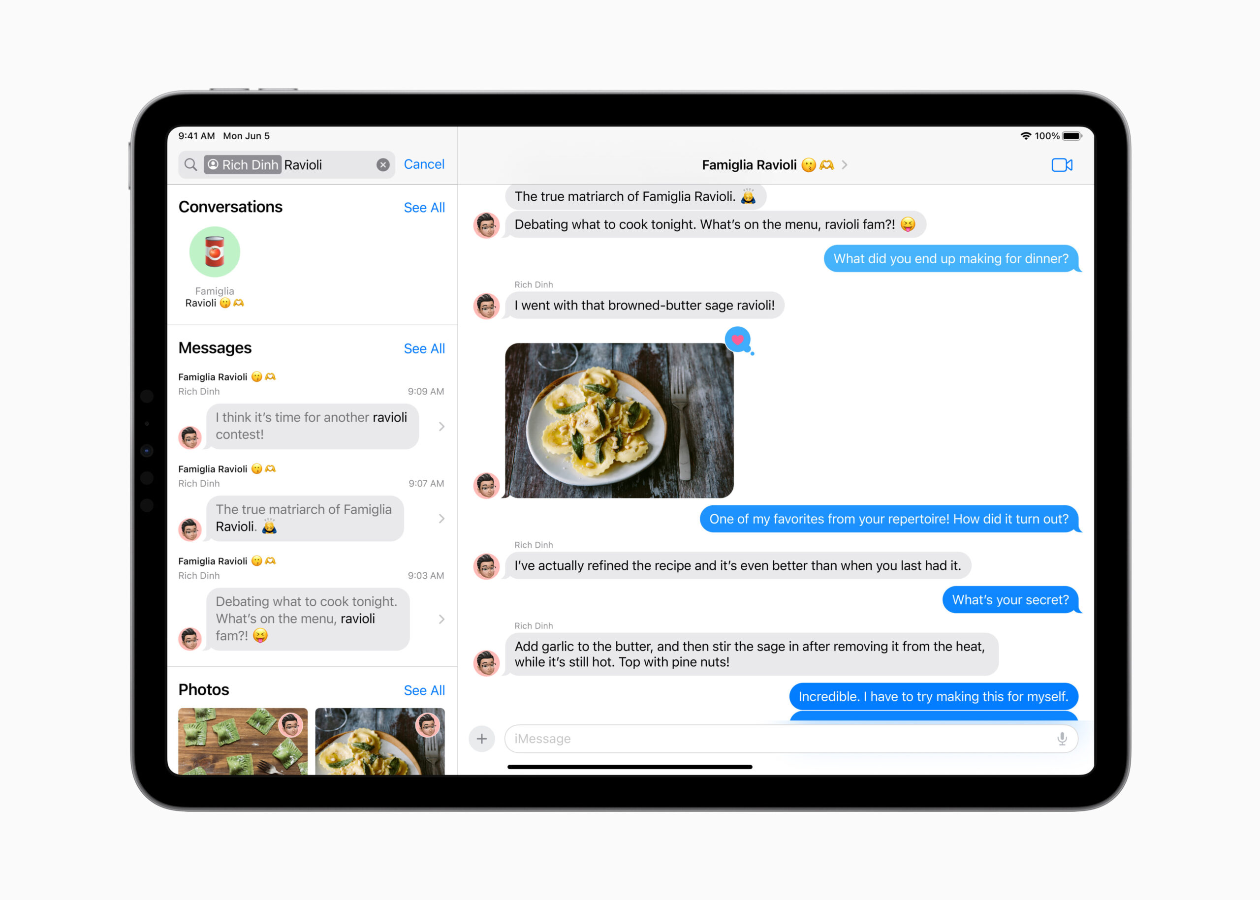Messages on iPadOS 17