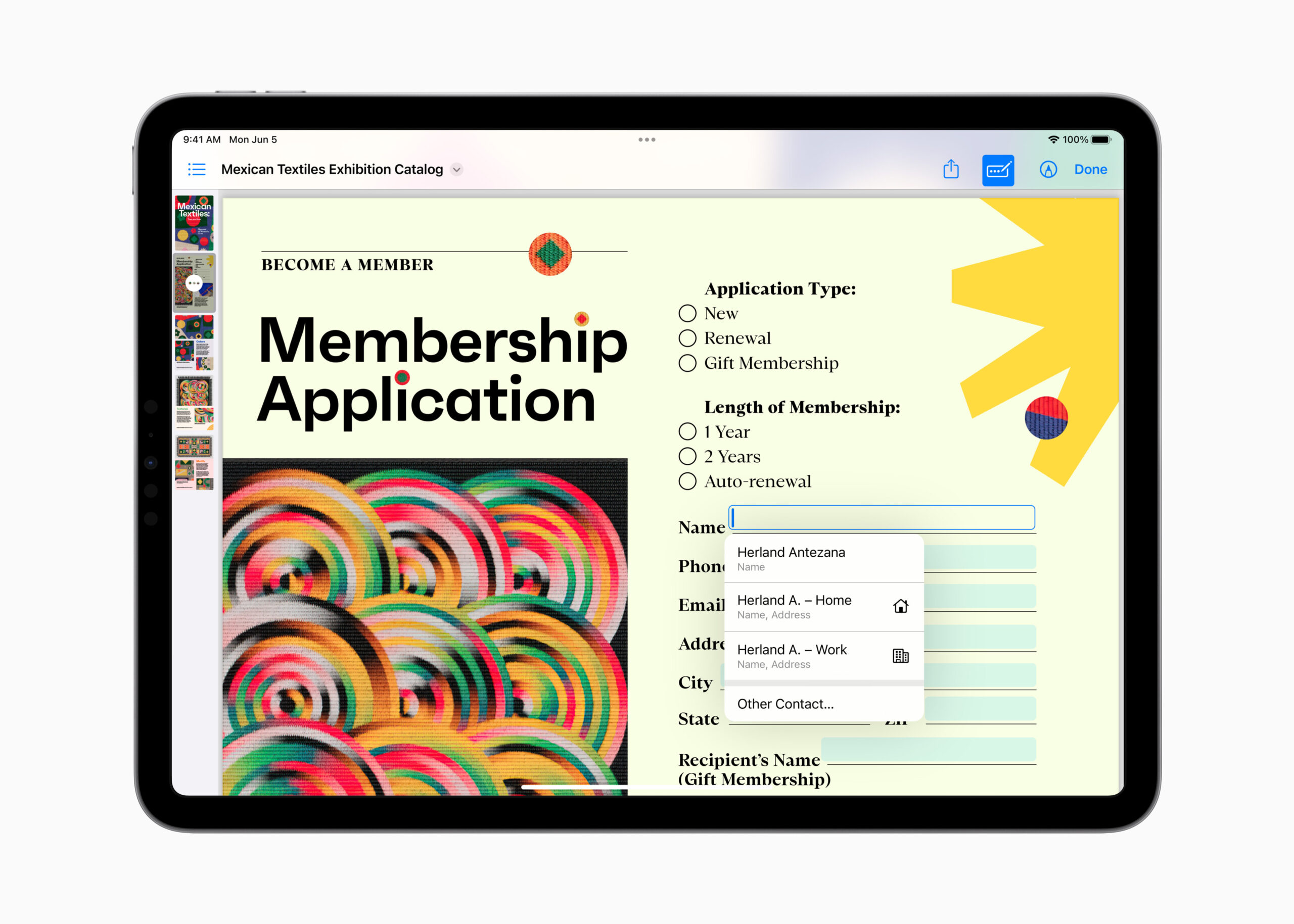 PDF AutoFill on iPadOS 17