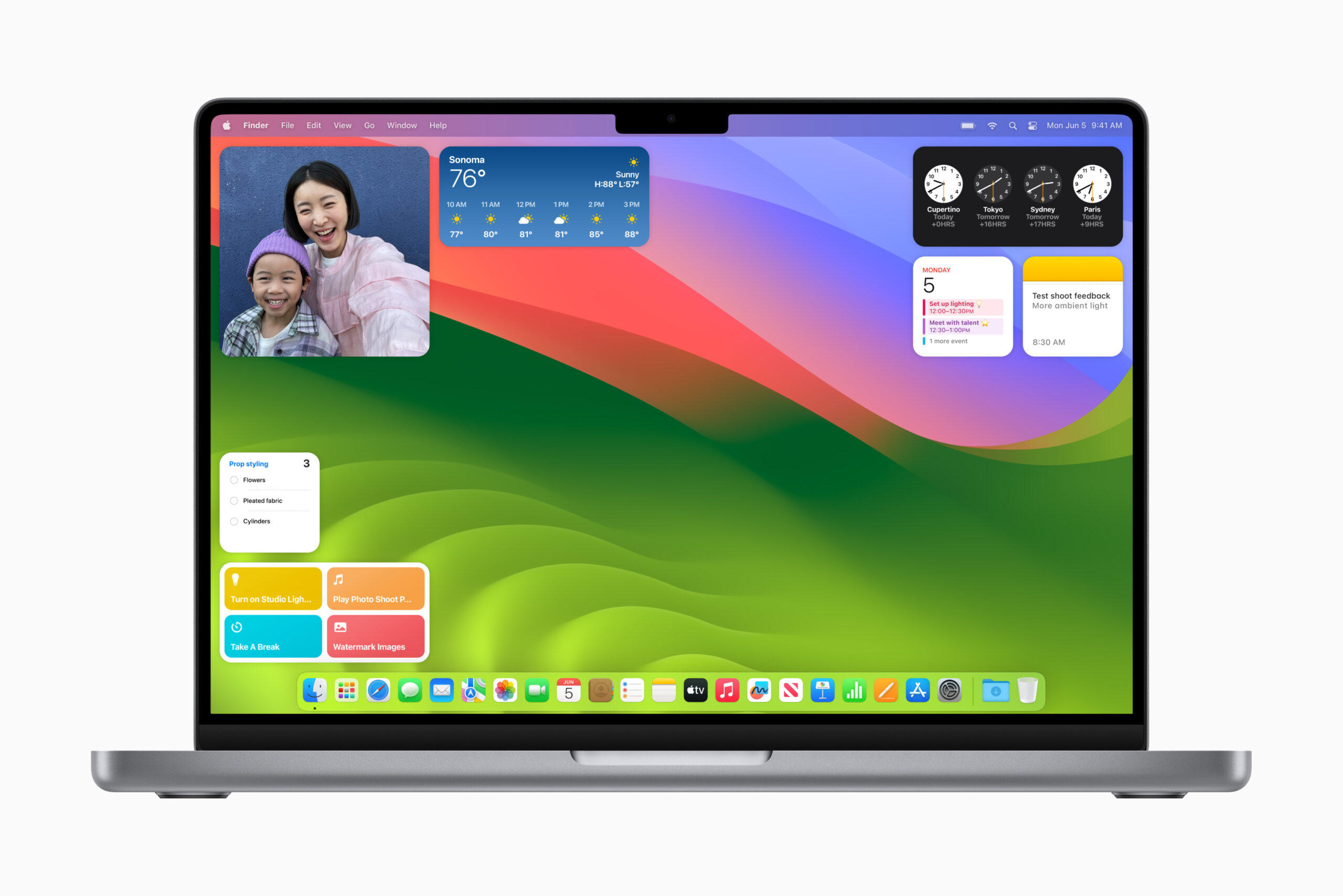 macOS Sonoma - Interactive Widgets