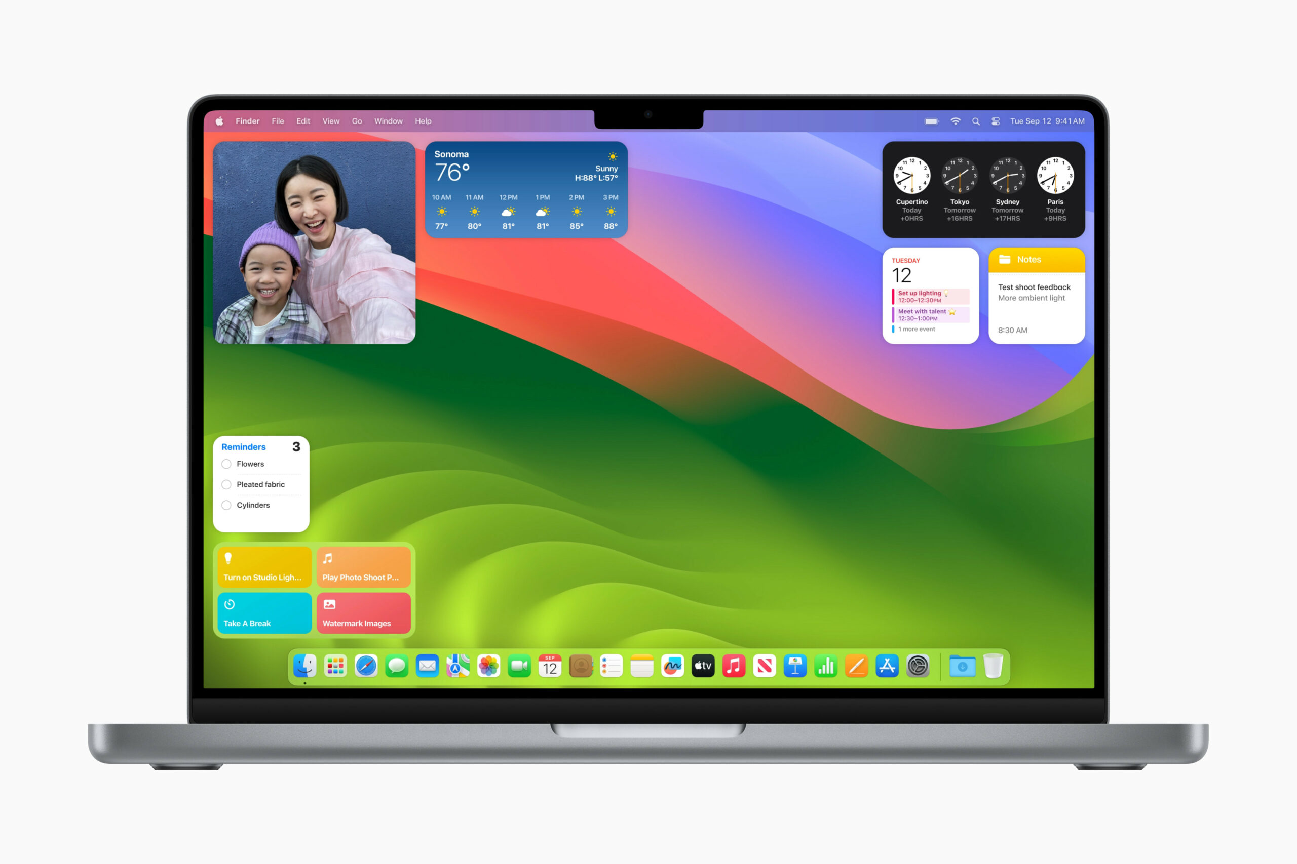 macOS Sonoma Interactive Widgets