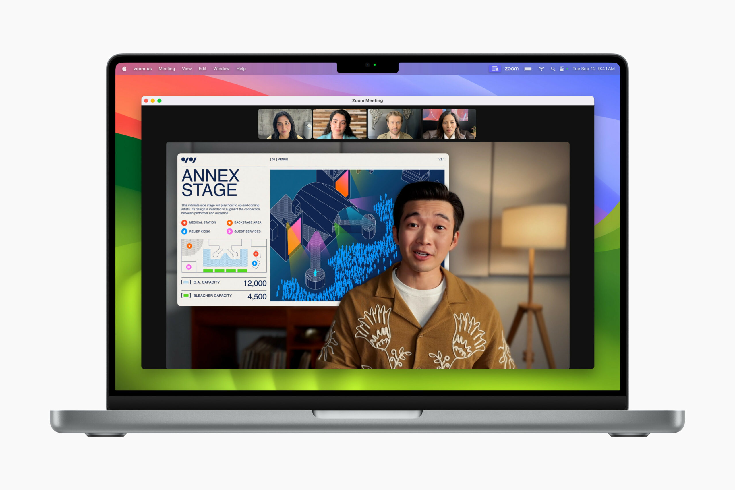macOS Sonoma Presenter Overlay