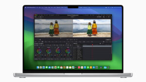 MacBook Pro with DaVinci Resolve