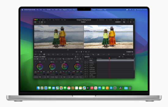 MacBook Pro with DaVinci Resolve