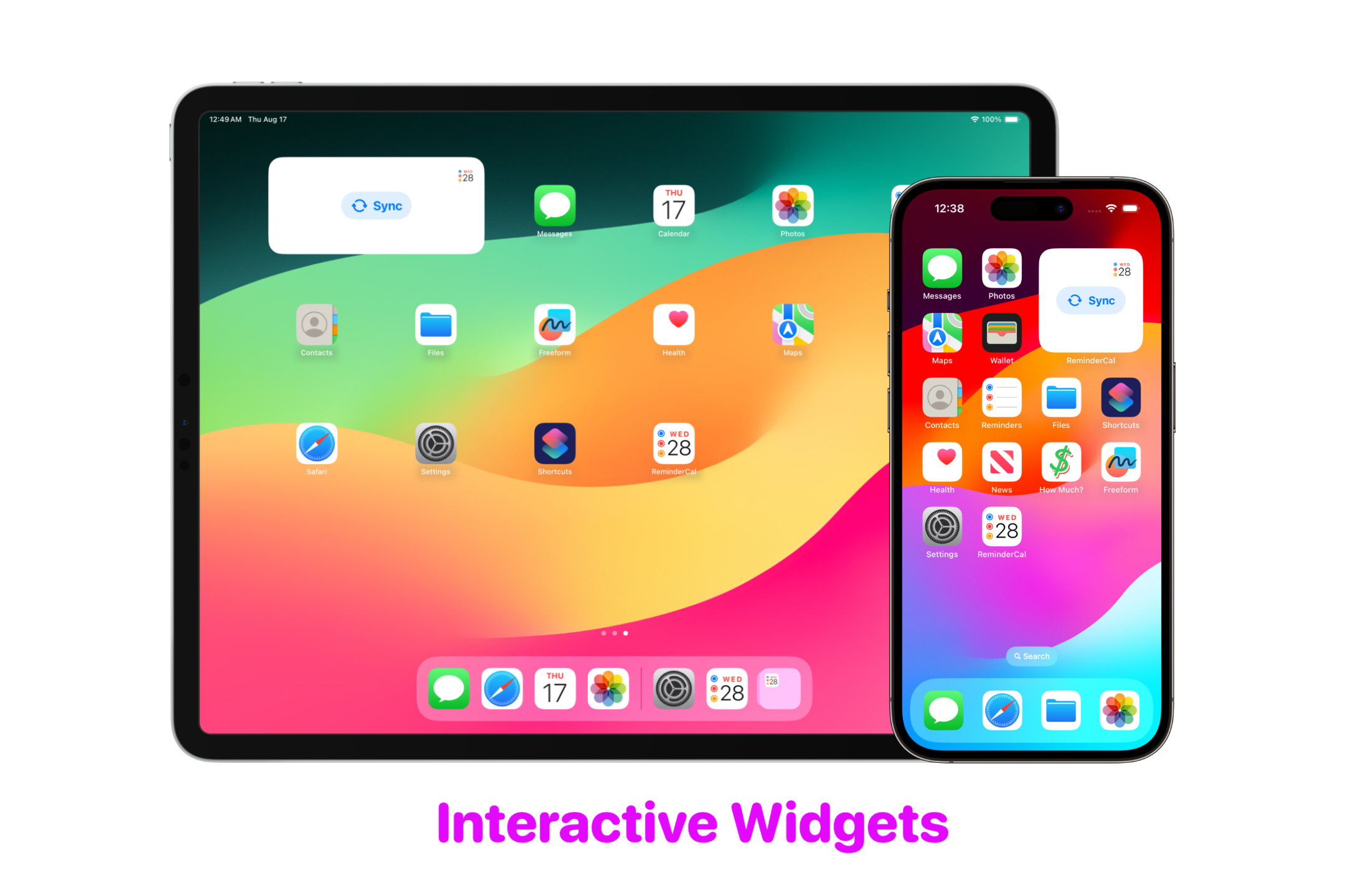 ReminderCal Interactive Widgets