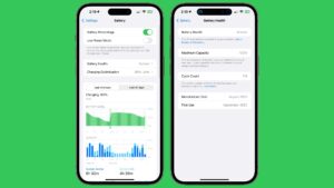 iOS 17.4 Battery Health Screenshots