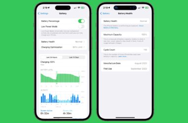 iOS 17.4 Battery Health Screenshots