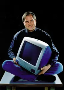 Steve Jobs with the original iMac
