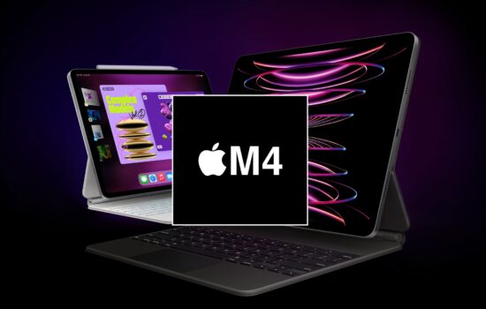 M4 chip illustration on iPad Pro's press image