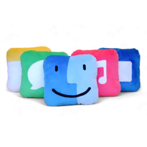 Throwboy's latest collection of App Icon Pillows modeled after five apps