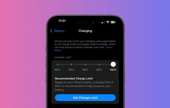 Screenshot on what the Charge Limit Options look like