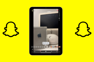 Snapchat iPad Interface.