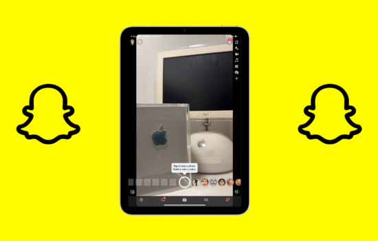 Snapchat iPad Interface.