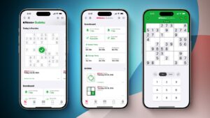 Screenshots of Sudoku on Apple News+