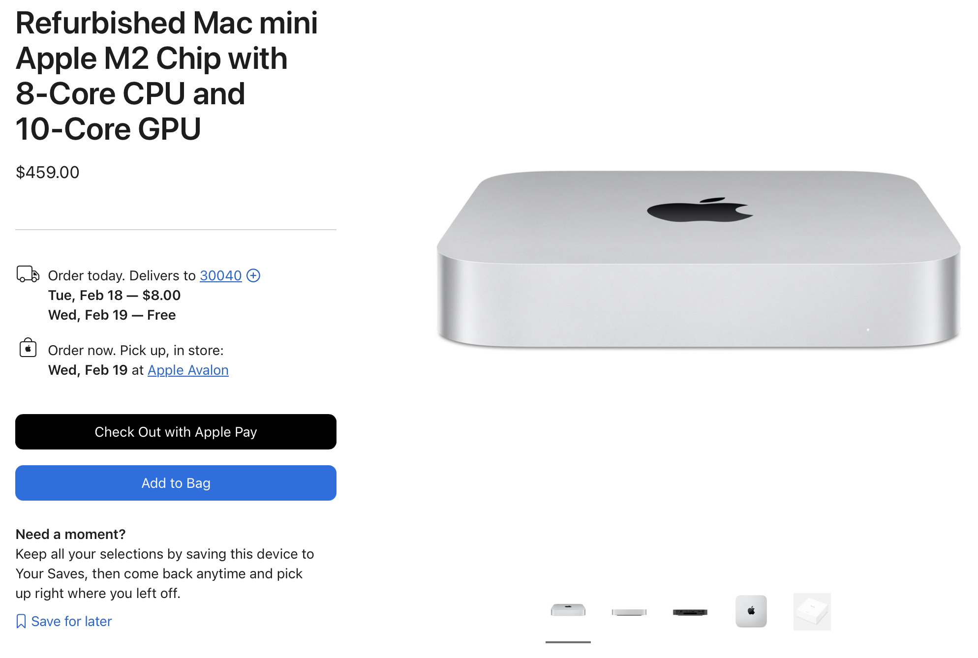 You can get a refurbished M2 Mac mini from Apple for as low as $459