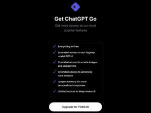 ChatGPT Go Subscription Page