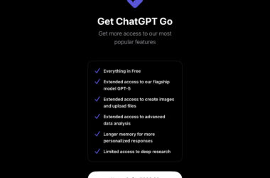ChatGPT Go Subscription Page