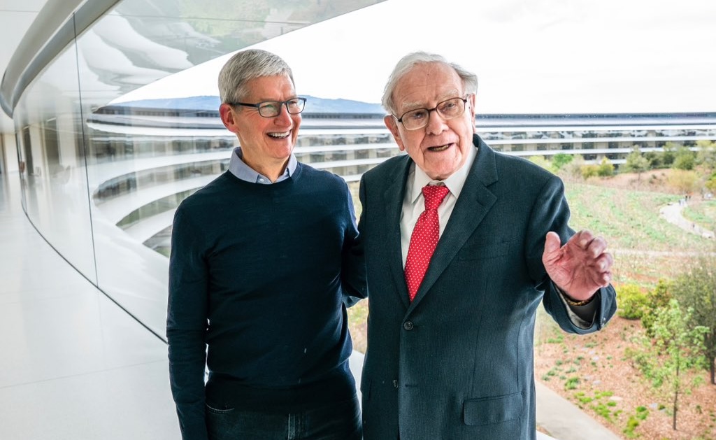 Tim Cook and Warren Buffett
