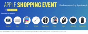 Best Buy Apple Shopping Event Banner