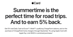 Apple Card Summer Road Trip Promotion