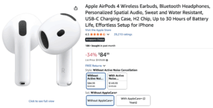 AirPods 4 $84.99 Amazon