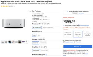 M4 Mac Mini $200 off at Micro Center