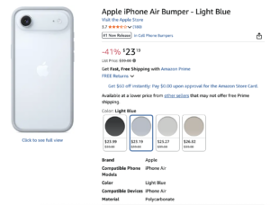 iPhone Air Bumper Case Amazon