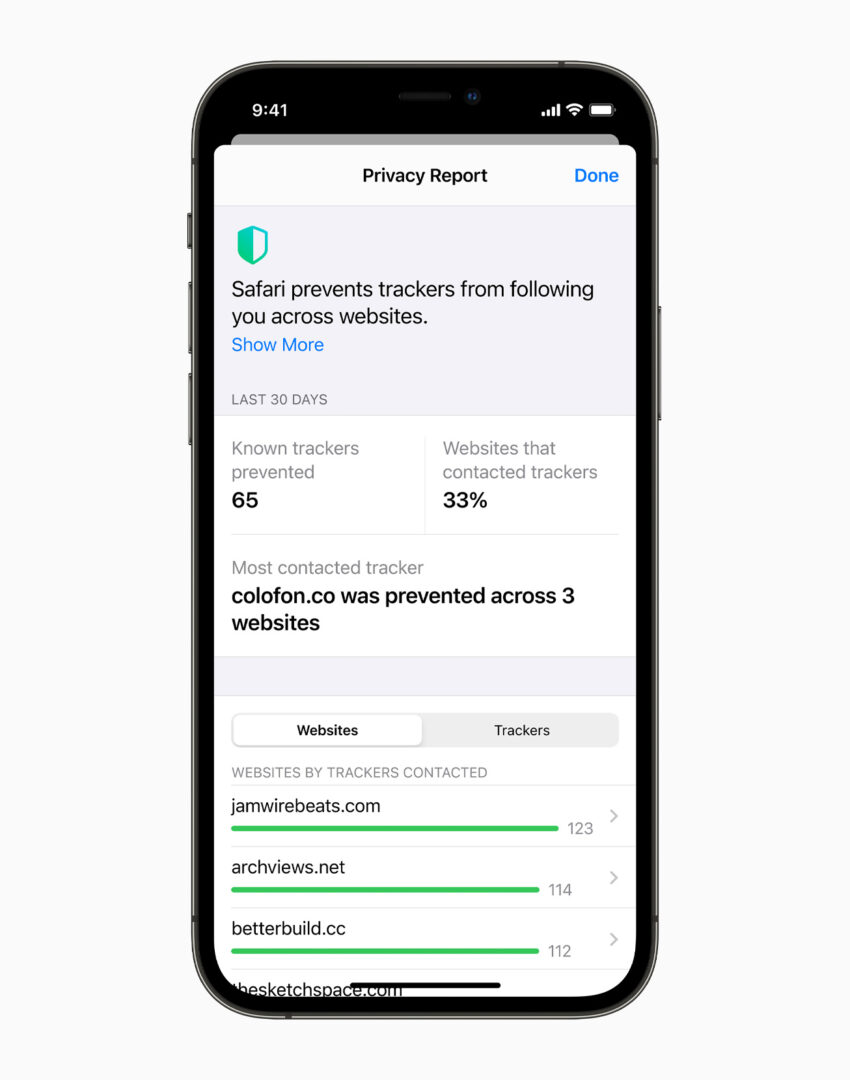 Privacy on Apple devices