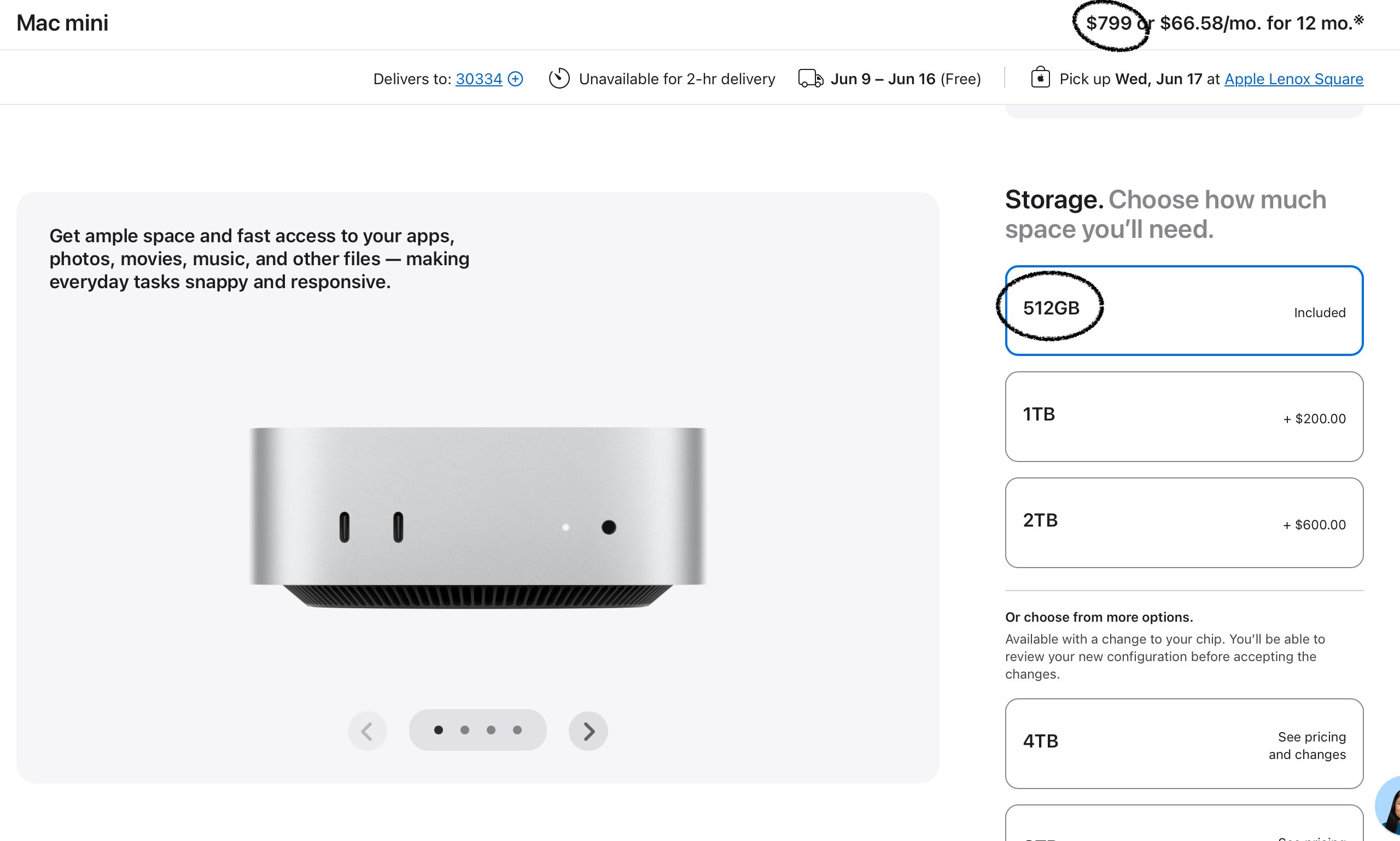 M4 Mac mini's 256GB storage tier discontinued; now starts with