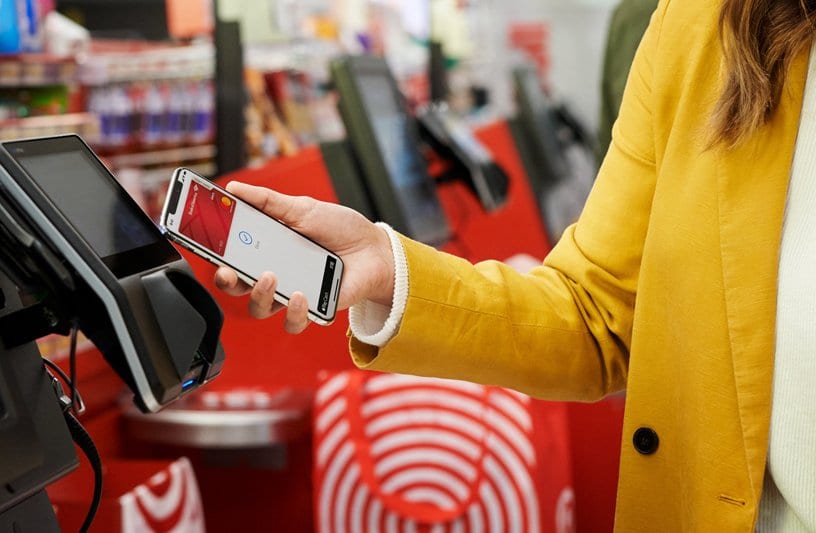 Apple Pay coming to partners Customer checking out with Apple Pay at Target 01222019 big 1