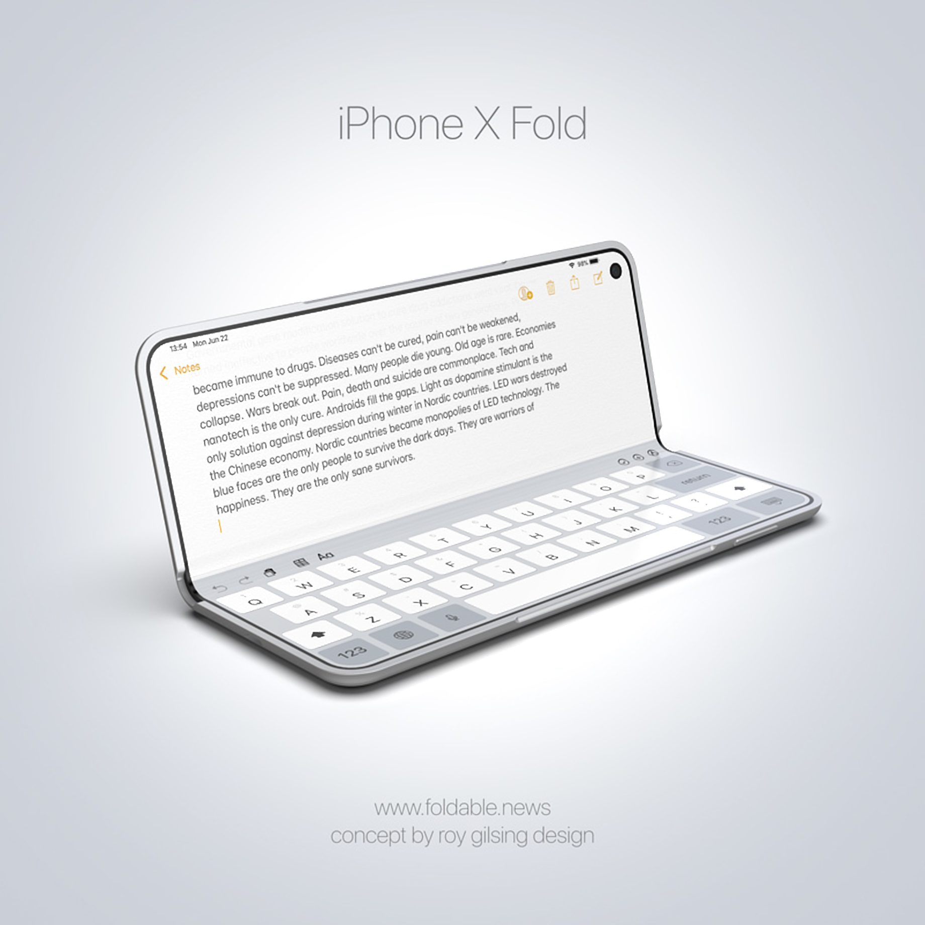 Foldable iPhone 3 Attribute to www