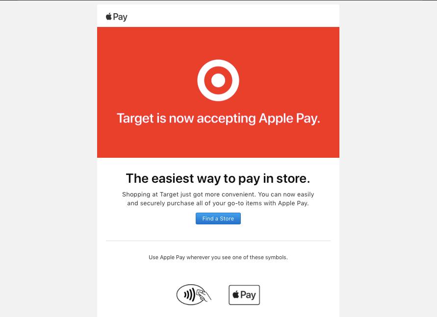 Apple Pay now officially available at Target.