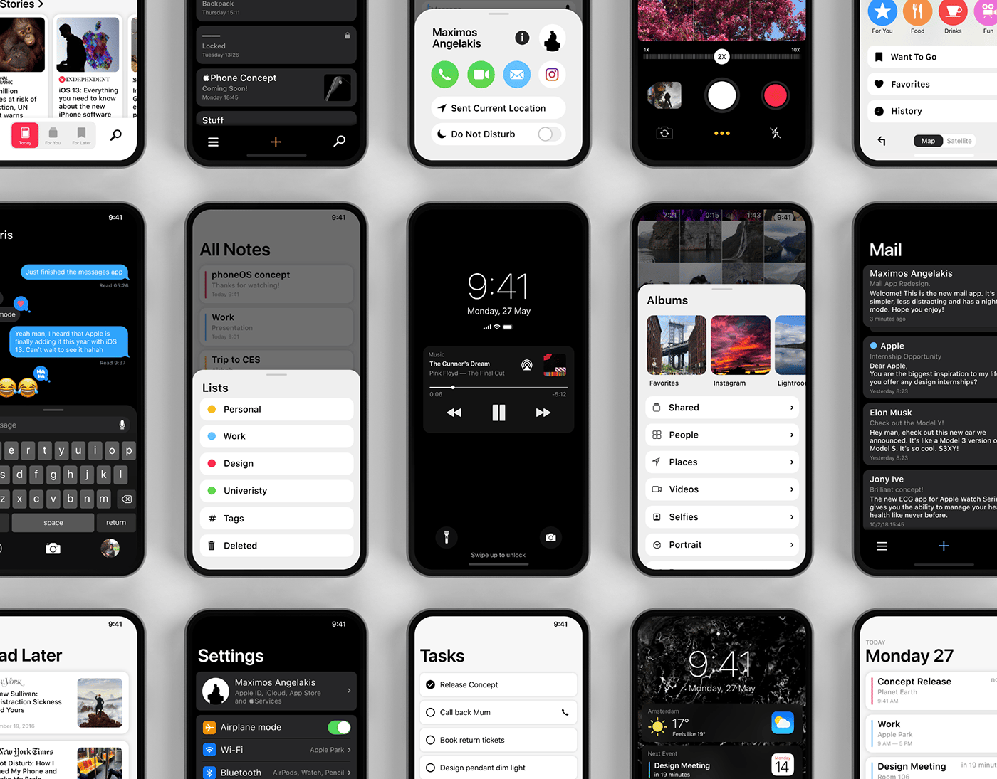 New iOS 13 concept shows new design and focuses on user experience