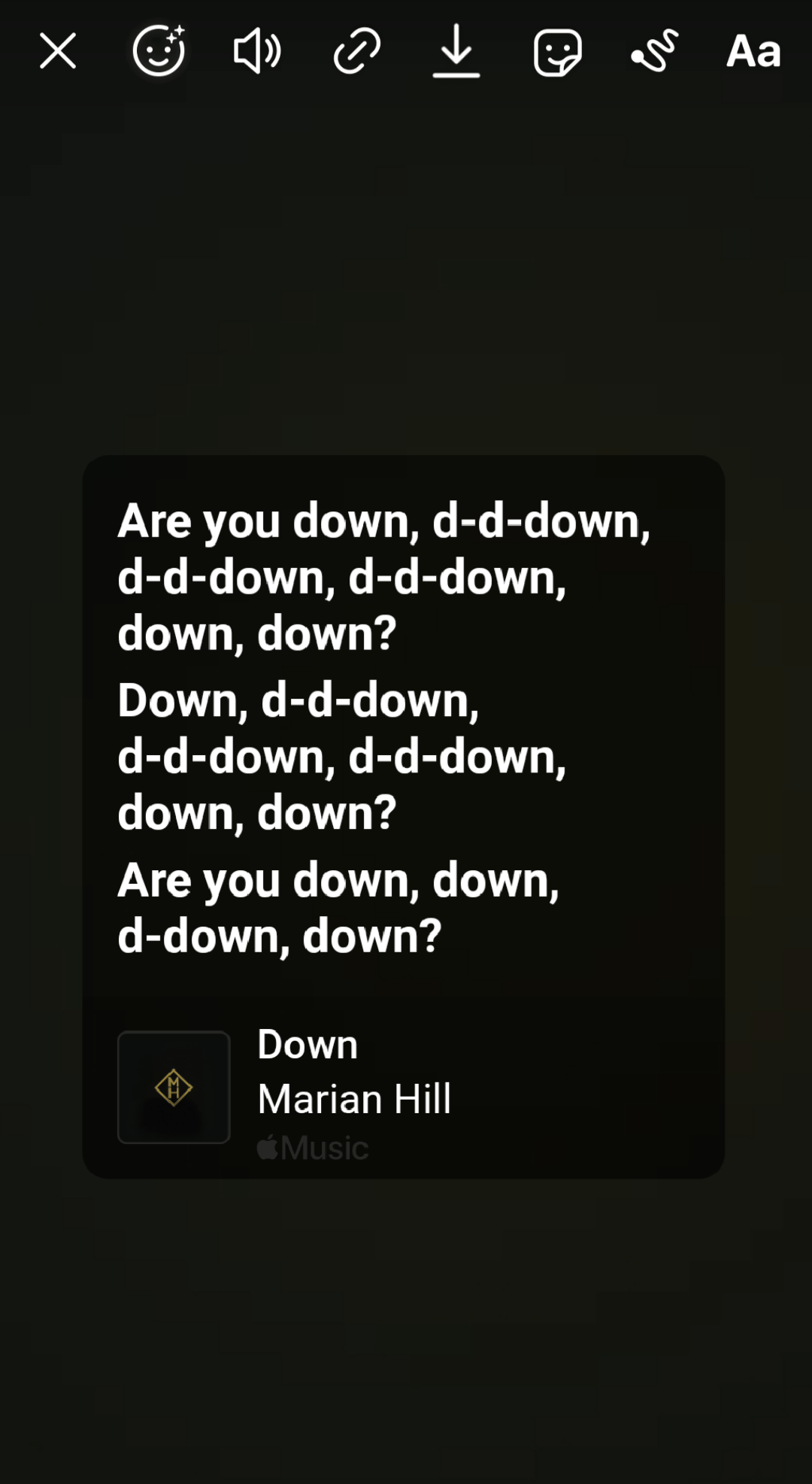 Apple Music Lyrics Sharing to Instagram Stories